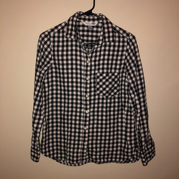 Old Navy button down the classic shirt size small long sleeve plaid - Picture 2 of 8